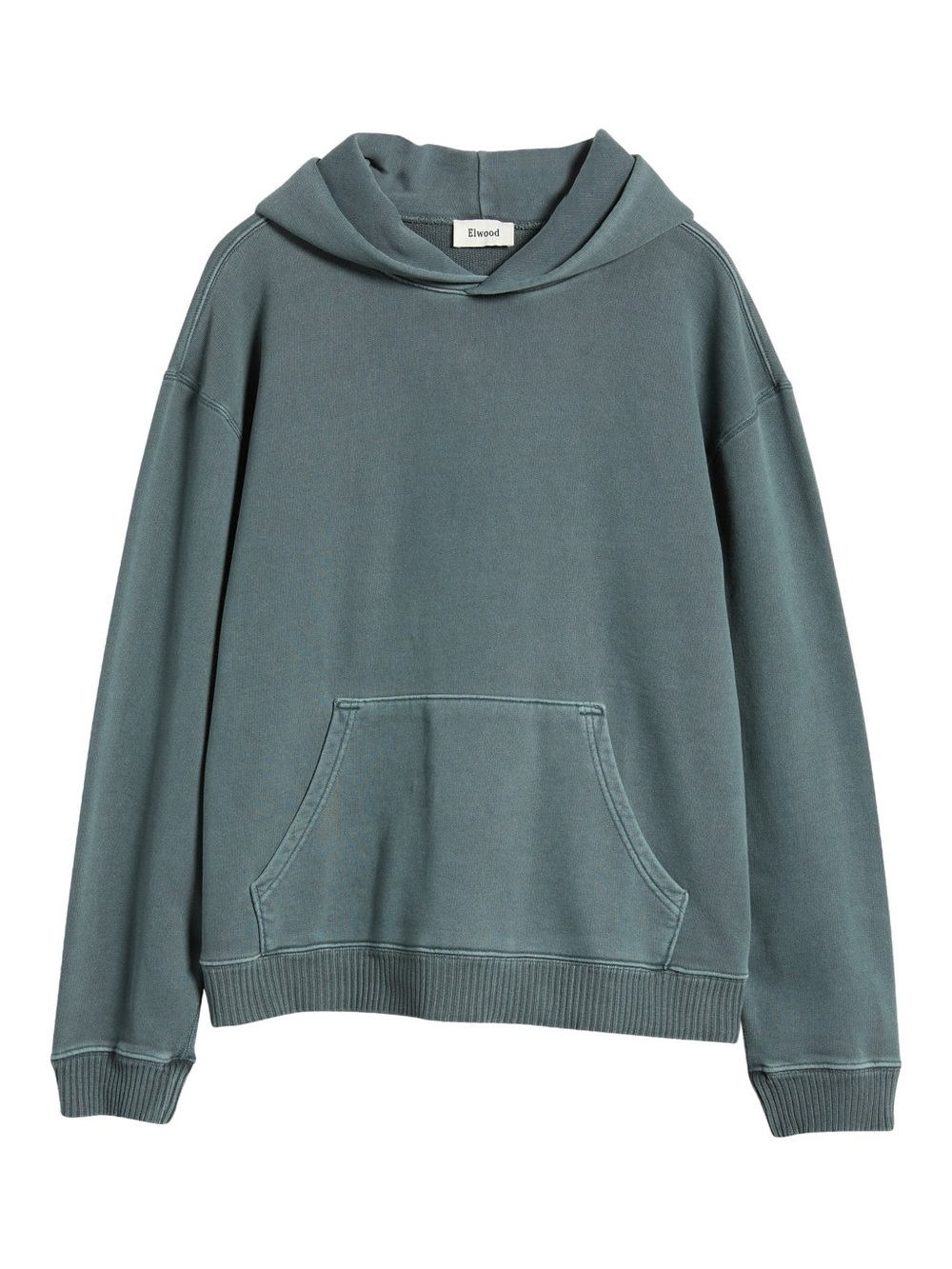 Elwood Core Oversize Organic Cotton Brushed Terry Hoodie-Vintage Slate